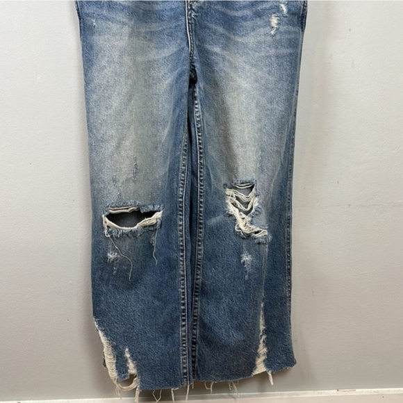 We The Free People Baggy Boyfriend Slouchy Overalls Denim Jumpsuit Overalls 27 - Picture 10 of 15